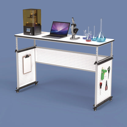 Luxor Modular Teacher's Desk, 60.25 x 21 x 32 to 38, White (LXCDTTB002)