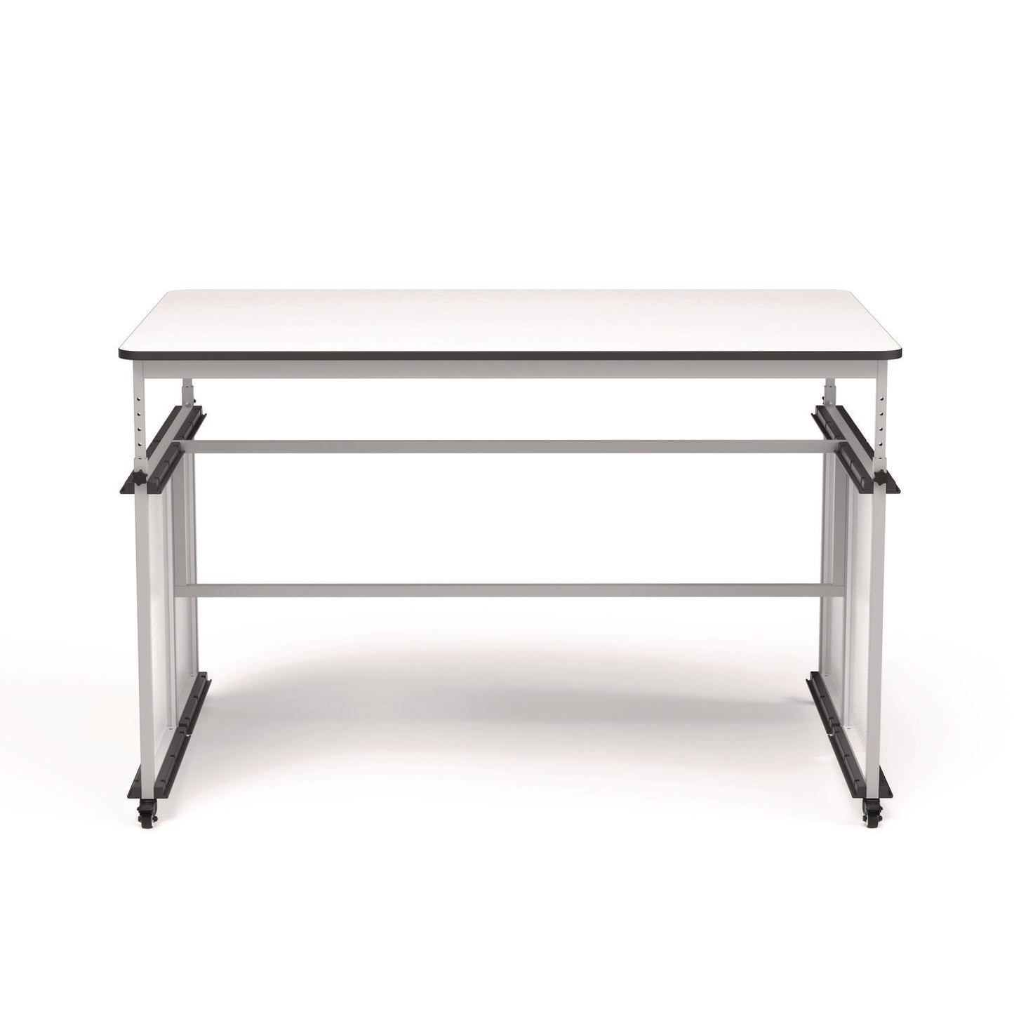 Luxor MBS Classroom Science Lab Makerspace Table, Rectangular, 60.25 x 39.25 x 38, White Top, Gray Base/Legs (LXCDTTB001)