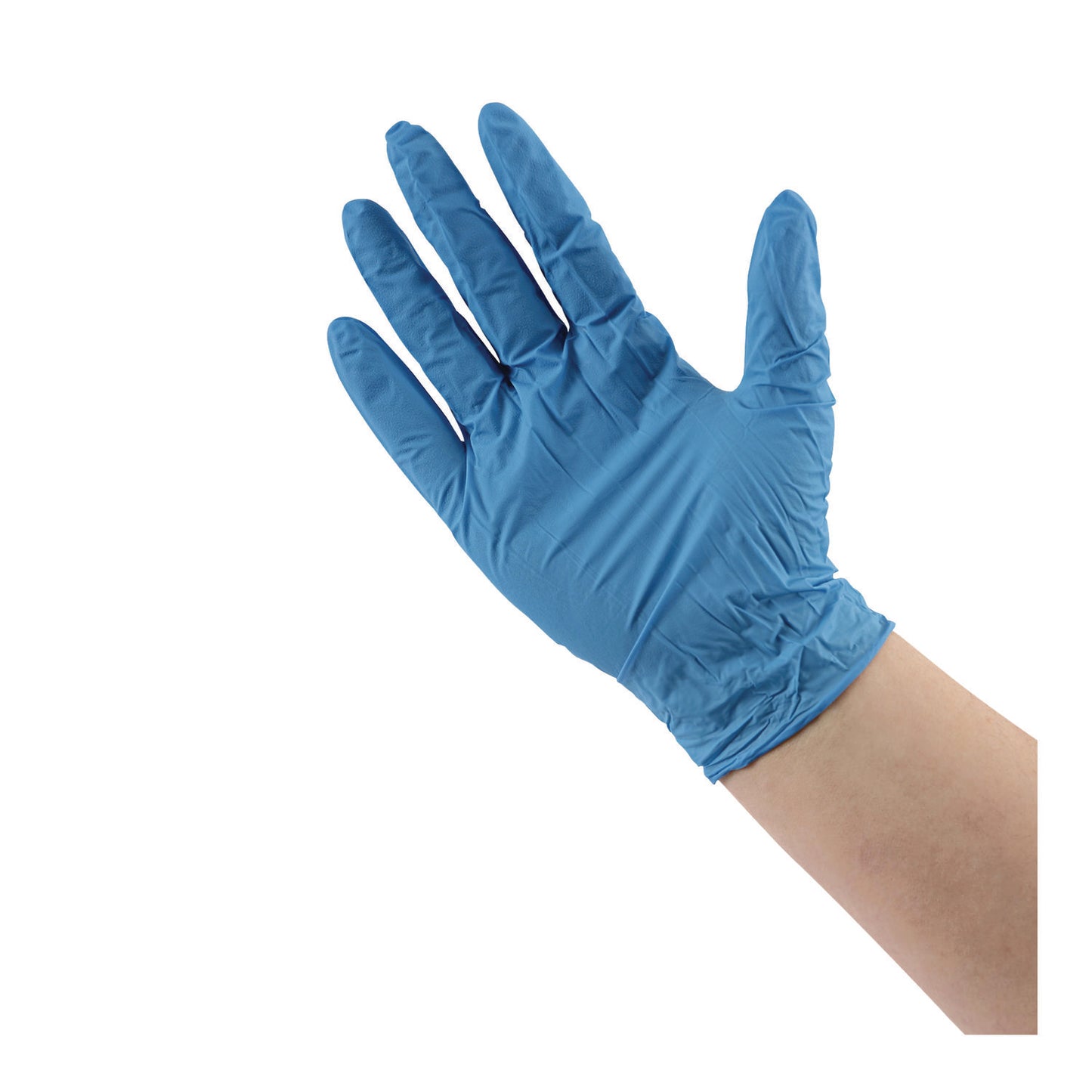 Boardwalk® Blue Disposable Nitrile Gloves, 380 Series, Powder-Free, Small, 4 mil Thick, 9.5" Long, Blue, 100/Box, 10 Boxes/Carton (BWK370SCT)
