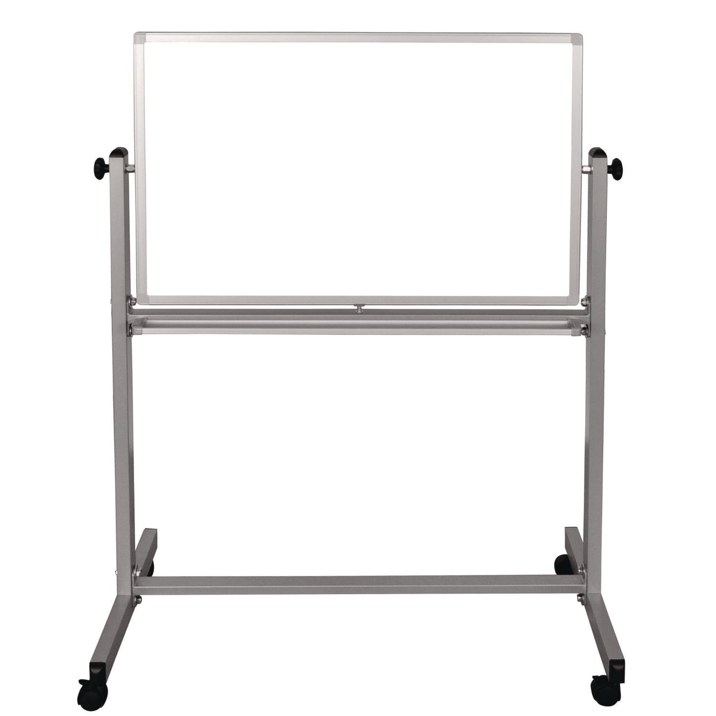 Luxor Mobile Magnetic Whiteboard, 36" x 24", White Surface, Silver Aluminum Frame (LXCMB3624WW)