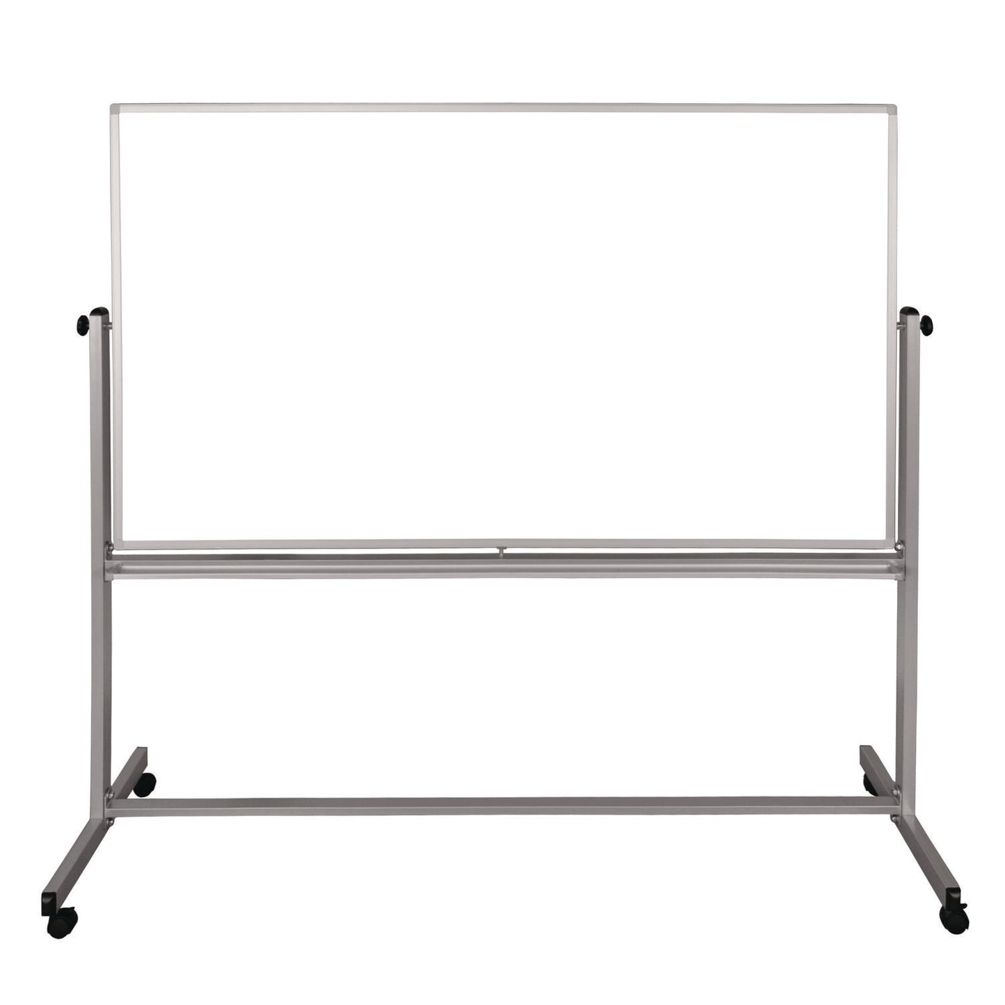 Luxor Mobile Magnetic Whiteboard, 72" x 40", White Surface, Silver Aluminum Frame (LXCMB7240WW)