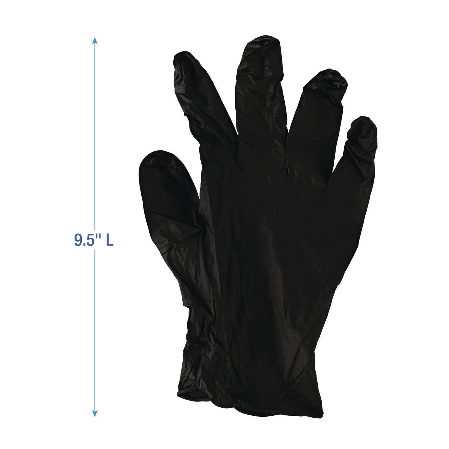Boardwalk® 396 Series Disposable General-Purpose Nitrile Gloves, Powder-Free, X-Small, 4.4 mil Thick, 9.5" Long, Black, 100/Box (BWK396XSBXA)