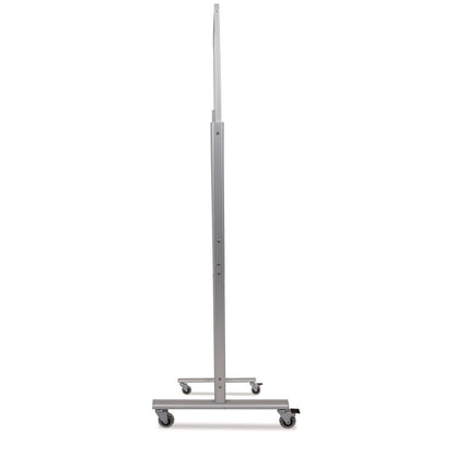 Luxor Mobile Magnetic Glass Dry Erase Board, 60" x 40", White Surface, Silver Aluminum Frame (LXCMMGB6040)