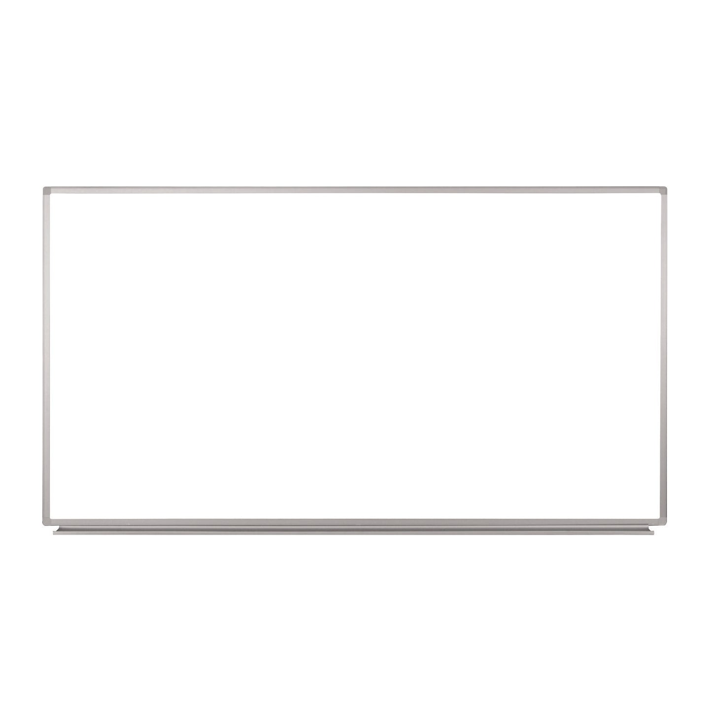 Luxor Wall-Mounted Magnetic Whiteboard, 72" x 40", White Surface, Silver Aluminum Frame (LXCWB7240W)
