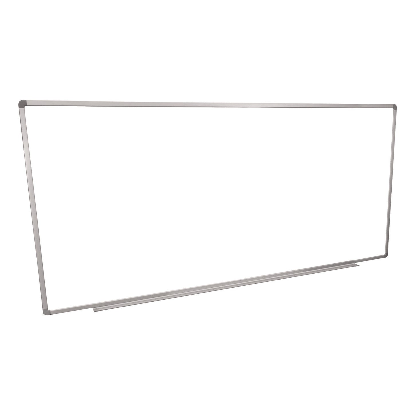 Luxor Wall-Mounted Magnetic Whiteboard, 96" x 40", White Surface, Silver Aluminum Frame (LXCWB9640W)