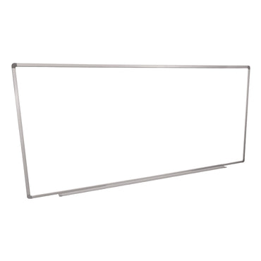 Luxor Wall-Mounted Magnetic Whiteboard, 96" x 40", White Surface, Silver Aluminum Frame (LXCWB9640W)