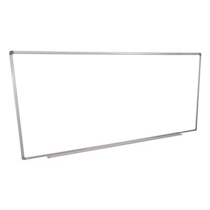 Luxor Wall-Mounted Magnetic Whiteboard, 96" x 40", White Surface, Silver Aluminum Frame (LXCWB9640W)