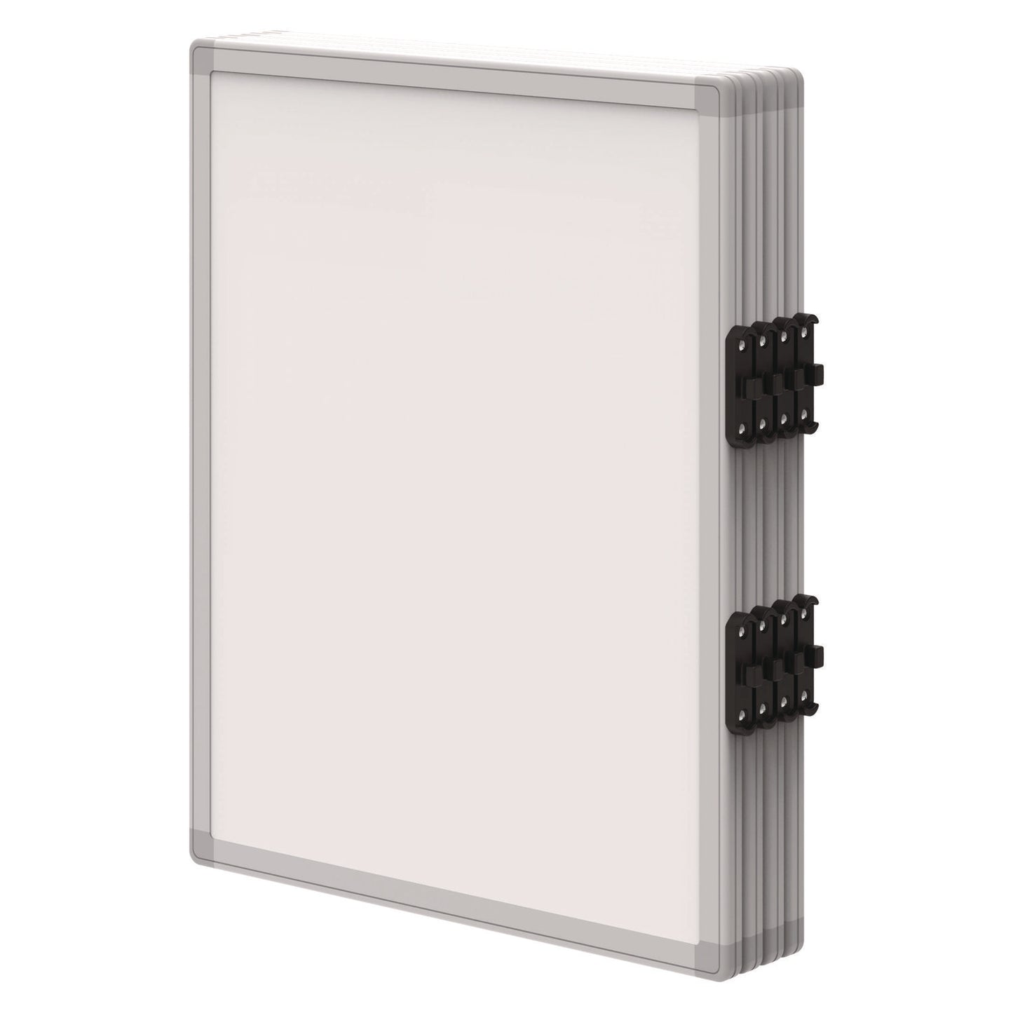 Luxor Mobile Collaboration Station Whiteboard with 4 Attachable Marker Boards, 40.4" x 48.6", White Surface, Silver Aluminum Frame (LXCCLLABSTO)