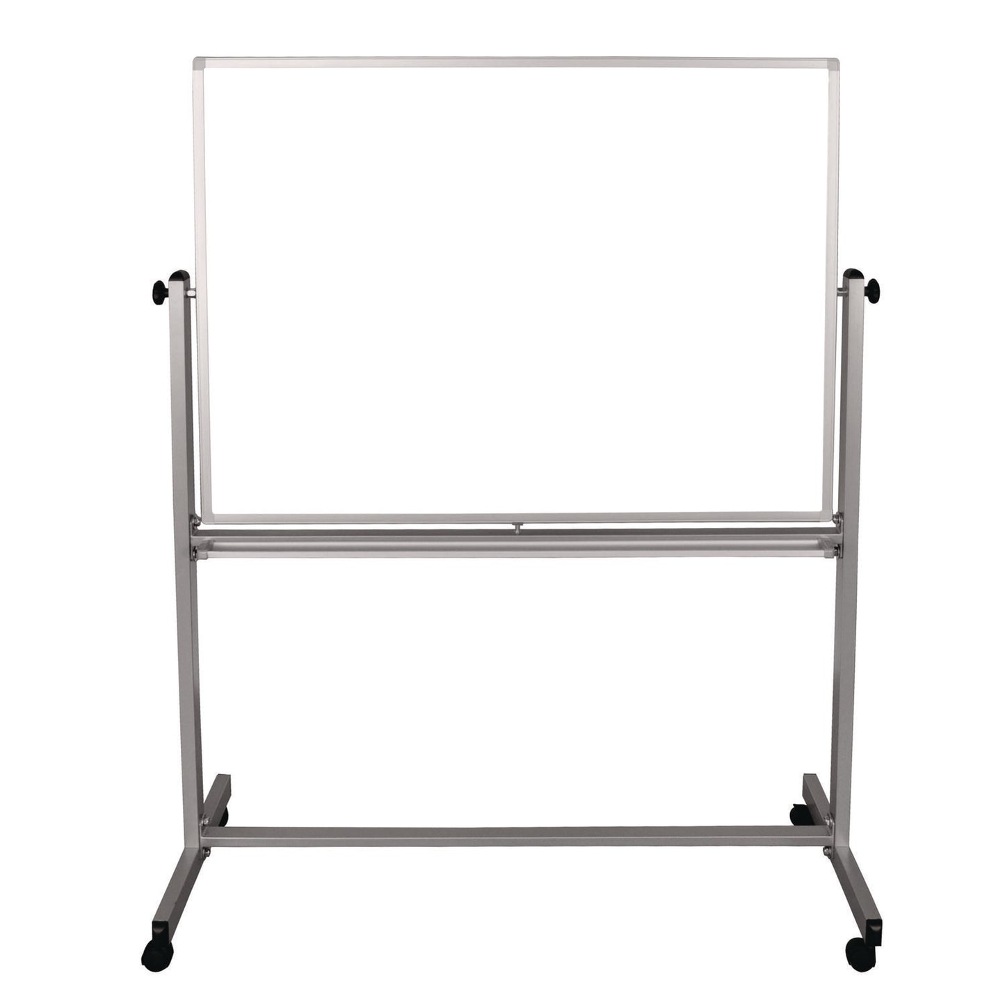 Luxor Mobile Magnetic Whiteboard, 48" x 36", White Surface, Silver Aluminum Frame (LXCMB4836WW)