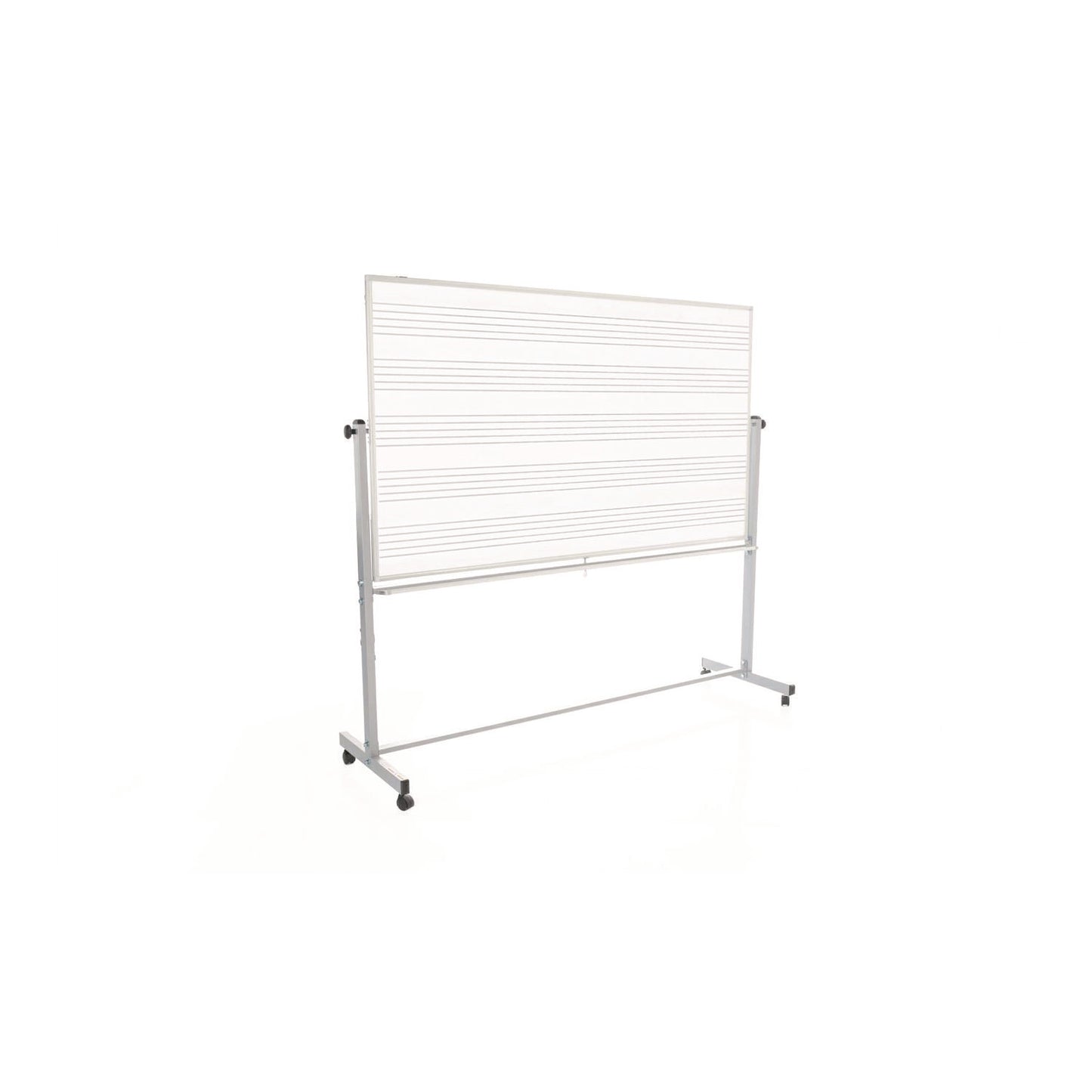 Luxor Mobile Music Staff Whiteboard, Dual-Sided Music Notation, 72" x 48", White Surface, Silver Aluminum Frame (LXCMB7248MM)
