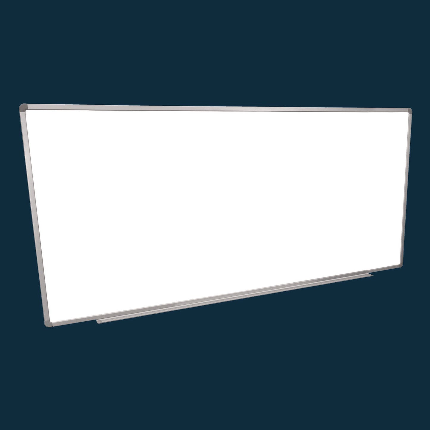 Luxor Wall-Mounted Magnetic Whiteboard, 96" x 40", White Surface, Silver Aluminum Frame (LXCWB9640W)