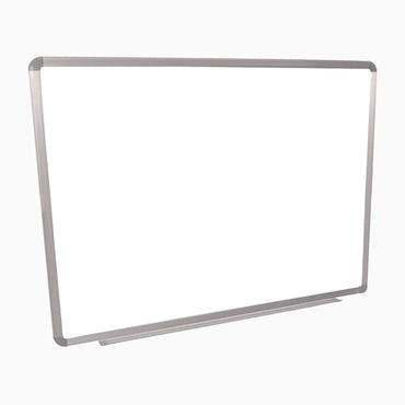 Luxor Wall-Mounted Magnetic Whiteboard, 48" x 36", White Surface, Silver Aluminum Frame (LXCWB4836W)