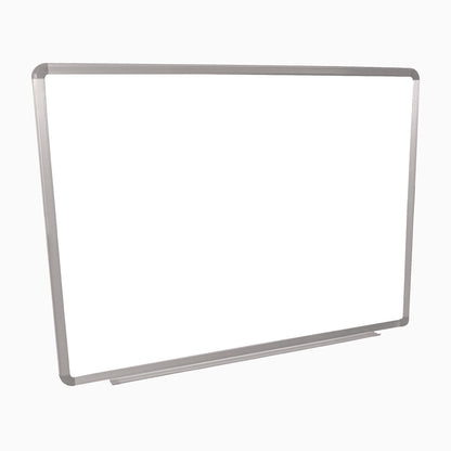 Luxor Wall-Mounted Magnetic Whiteboard, 48" x 36", White Surface, Silver Aluminum Frame (LXCWB4836W)