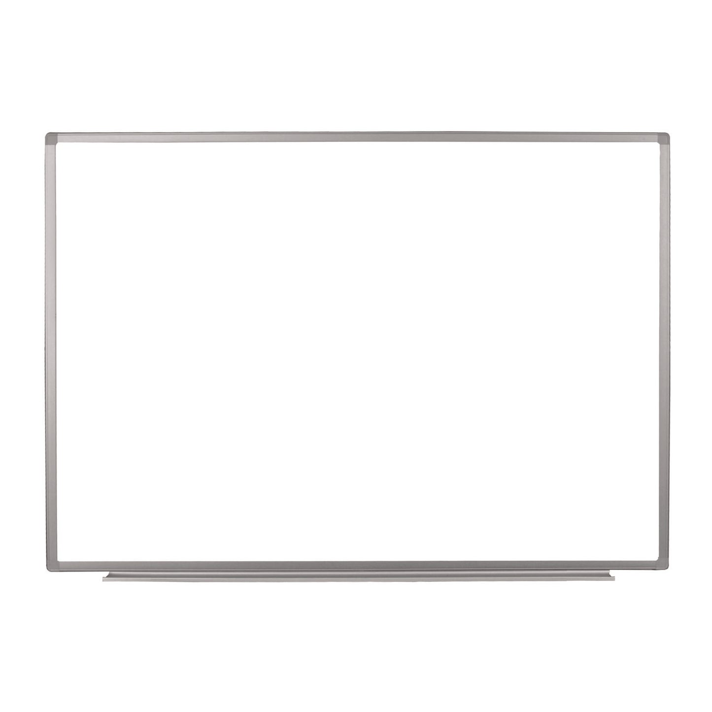 Luxor Wall-Mounted Magnetic Whiteboard, 48" x 36", White Surface, Silver Aluminum Frame (LXCWB4836W)