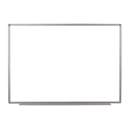 Luxor Wall-Mounted Magnetic Whiteboard, 48" x 36", White Surface, Silver Aluminum Frame (LXCWB4836W)