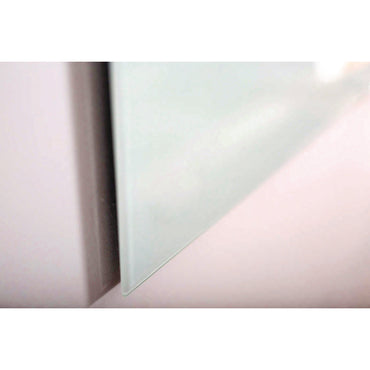 Luxor Magnetic Wall-Mounted Glass Board, 48" x 36", White Surface, Silver Aluminum Frame (LXCWGB4836M)