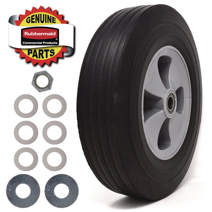 Rubbermaid® Commercial Tilt Truck Wheels, 12" Wheel, Black (SGS1013L10000)