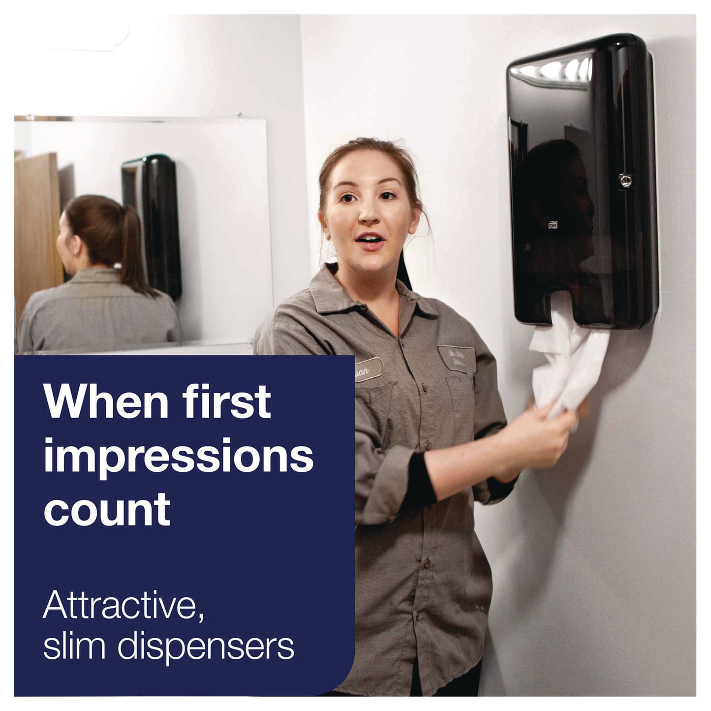 Tork® Xpress Multifold Hand Towel Dispenser H2, 11.9 x 4 x 17.5, Black (TRK553028)