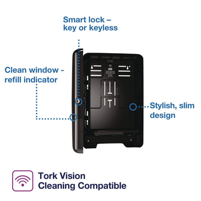 Tork® Xpress Multifold Hand Towel Dispenser H2, 11.9 x 4 x 17.5, Black (TRK553028)