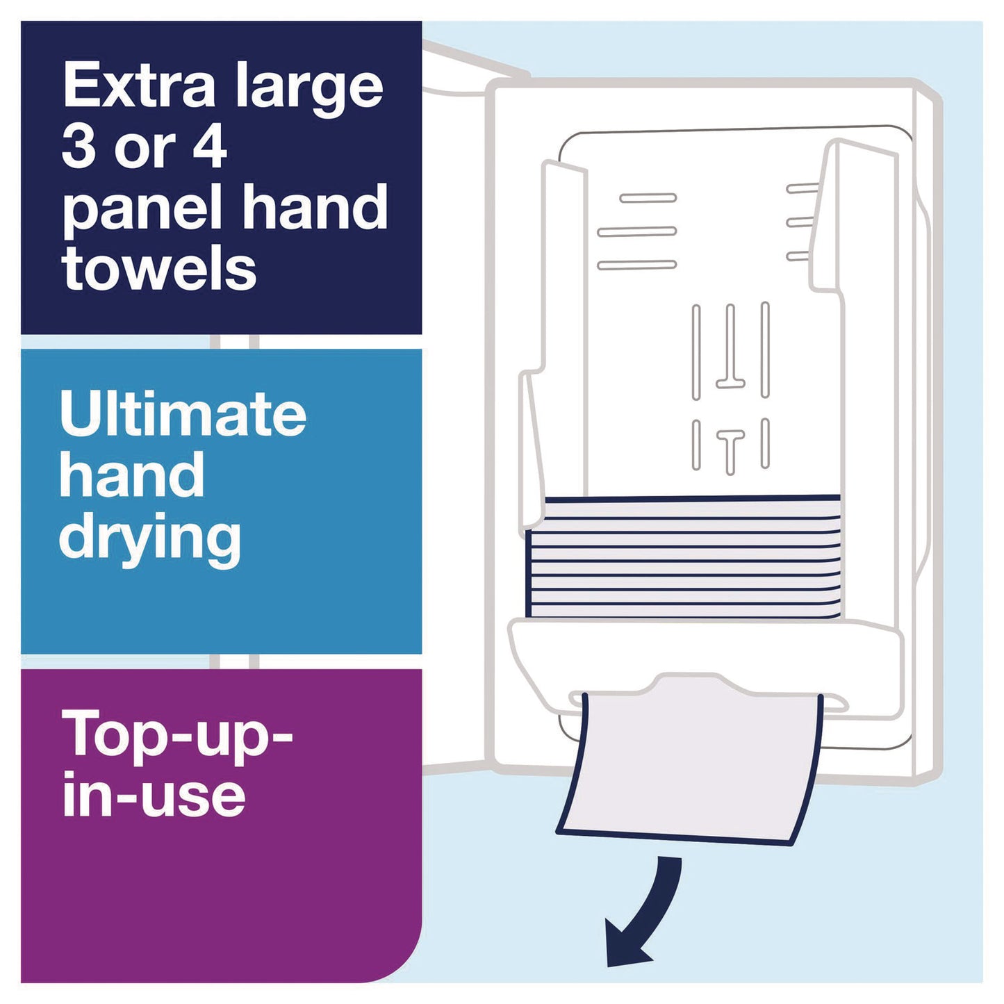 Tork® Xpress Multifold Hand Towel Dispenser H2, 11.9 x 4 x 17.5, Black (TRK553028)