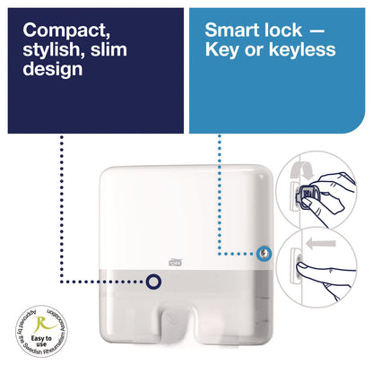 Tork® Xpress Mini Multifold Hand Towel Dispenser H2, 11.9 x 4 x 11.6, White (TRK553120)