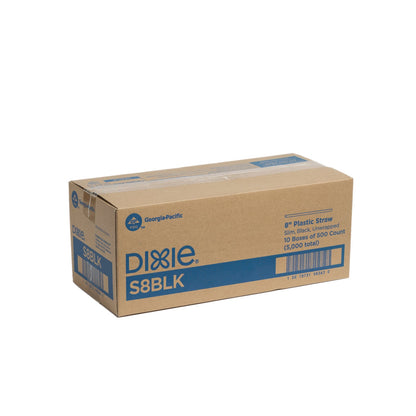 dixie-slim-unwrapped-plastic-straws-8-plastic-black-500-box-10-boxes-carton-dxes8blk_1