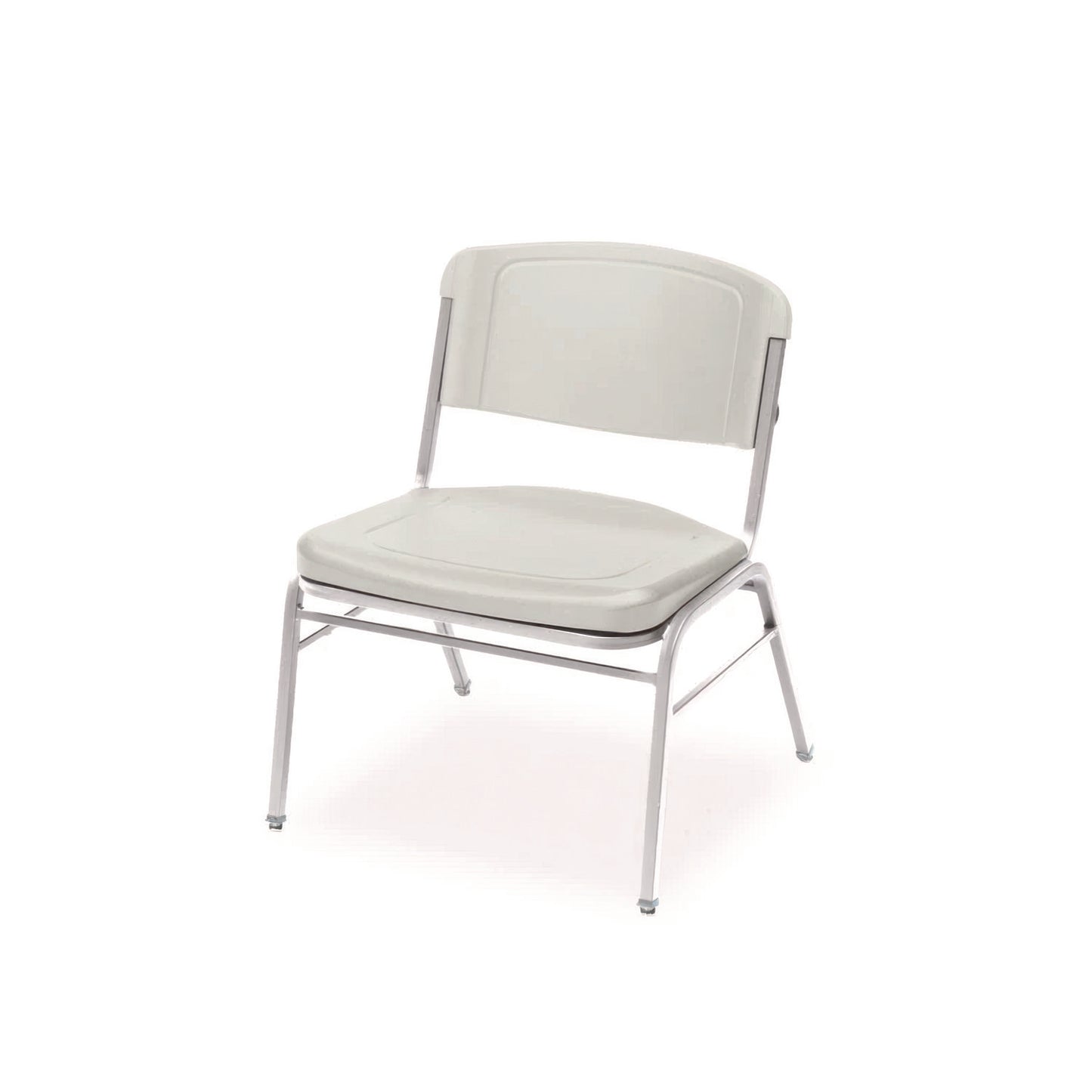 Iceberg Rough n Ready Wide-Format Big and Tall Stack Chair, Supports 500 lb, 18.5" Seat Height, Platinum Granite Seat/Back, 4/Carton (ICE64123)