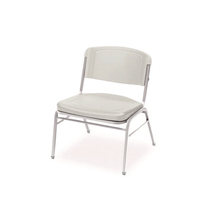 Iceberg Rough n Ready Wide-Format Big and Tall Stack Chair, Supports 500 lb, 18.5" Seat Height, Platinum Granite Seat/Back, 4/Carton (ICE64123)
