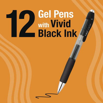 bic-r-gel-ocity-pro-quick-dry-gel-pen-retractable-medium-0-7-mm-black-ink-black-clear-barrel-12-pack-bicrpgl11blk_2