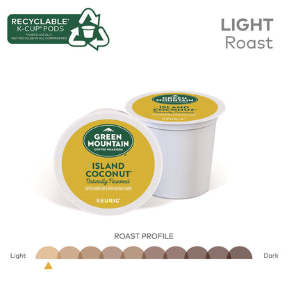 Green Mountain Coffee® Island Coconut Coffee K-Cup Pods, 96/Carton (GMT6720CT)