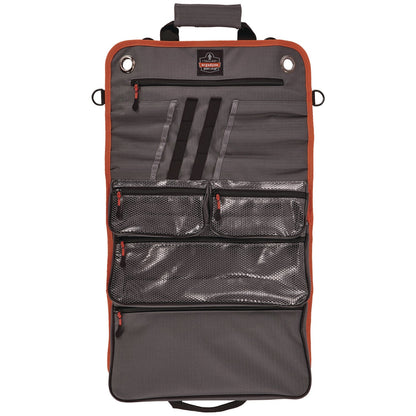ergodyne-r-arsenal-5874-roll-up-tool-bag-with-zipper-pockets-5-zippered-pockets-7-tool-slots-1-x-27-x-16-polyester-gray-ego13777_1