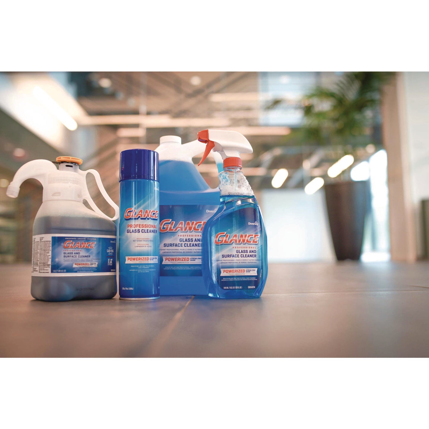 Diversey™ Glance Powerized Glass and Surface Cleaner, 1 gal Bottle (DVOCBD540311EA)