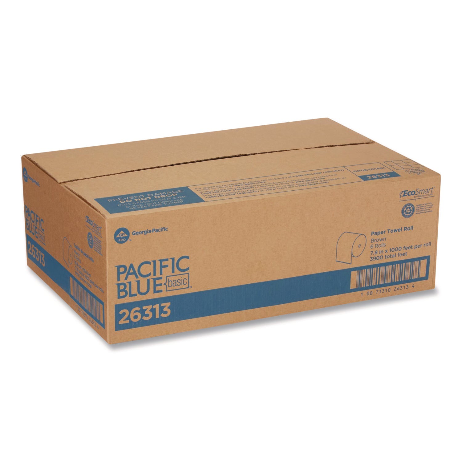 georgia-pacific-r-professional-pacific-blue-basic-recycled-paper-towel-roll-1-ply-7-87-x-1-000-ft-brown-6-carton-gpc26313_3