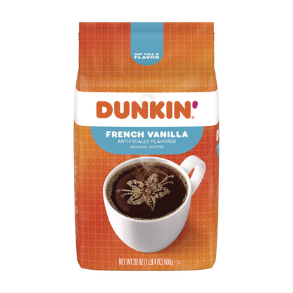 Dunkin'® French Vanilla Coffee, 18 oz Bag (FOL00680)