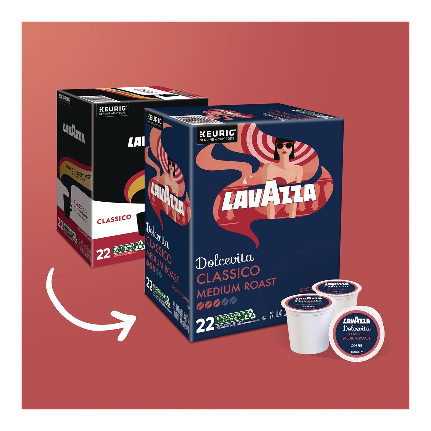 Lavazza Classico Coffee K-Cups, 22/Box (LAV6001)