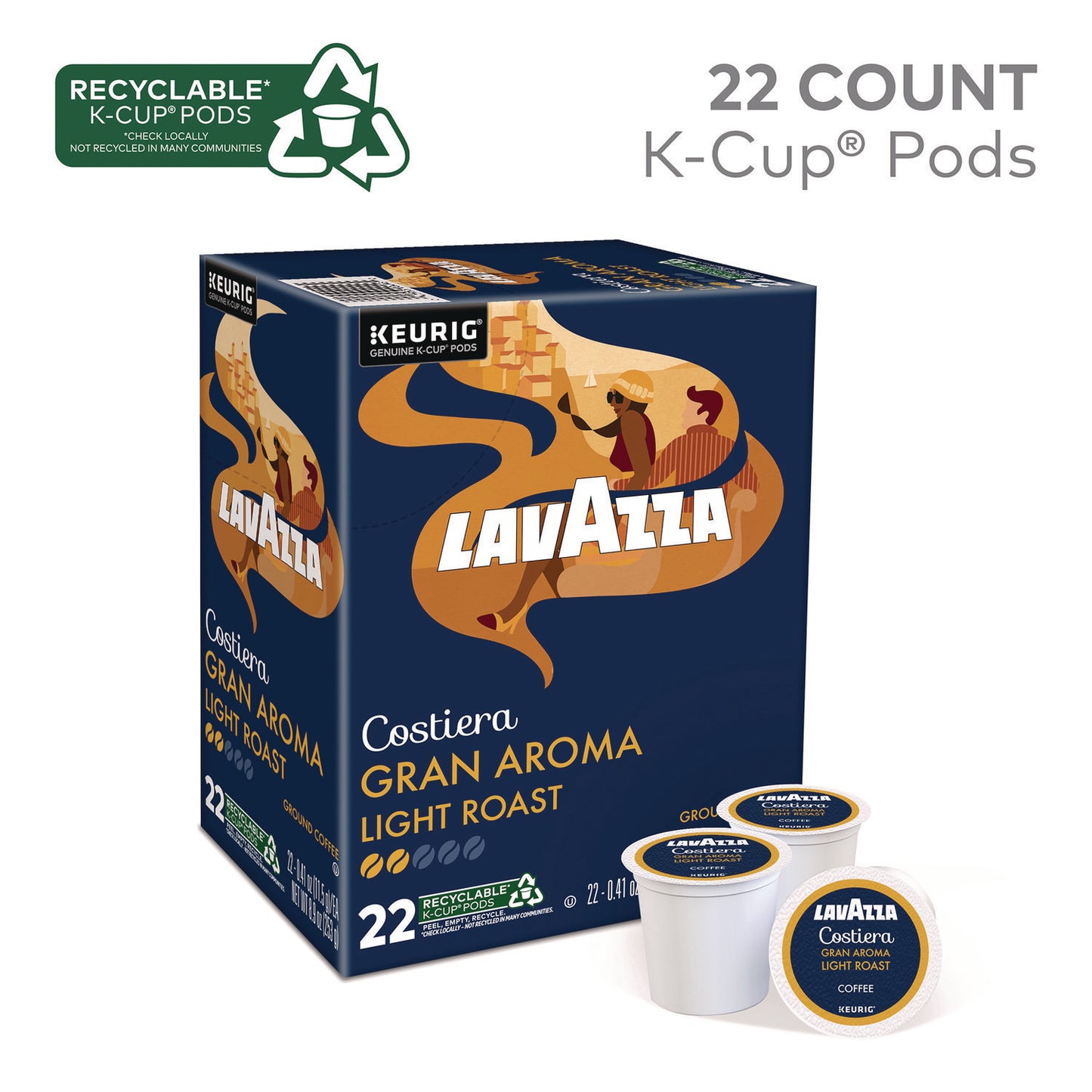 Lavazza Gran Aroma Coffee K-Cups, 22/Box (LAV6002)