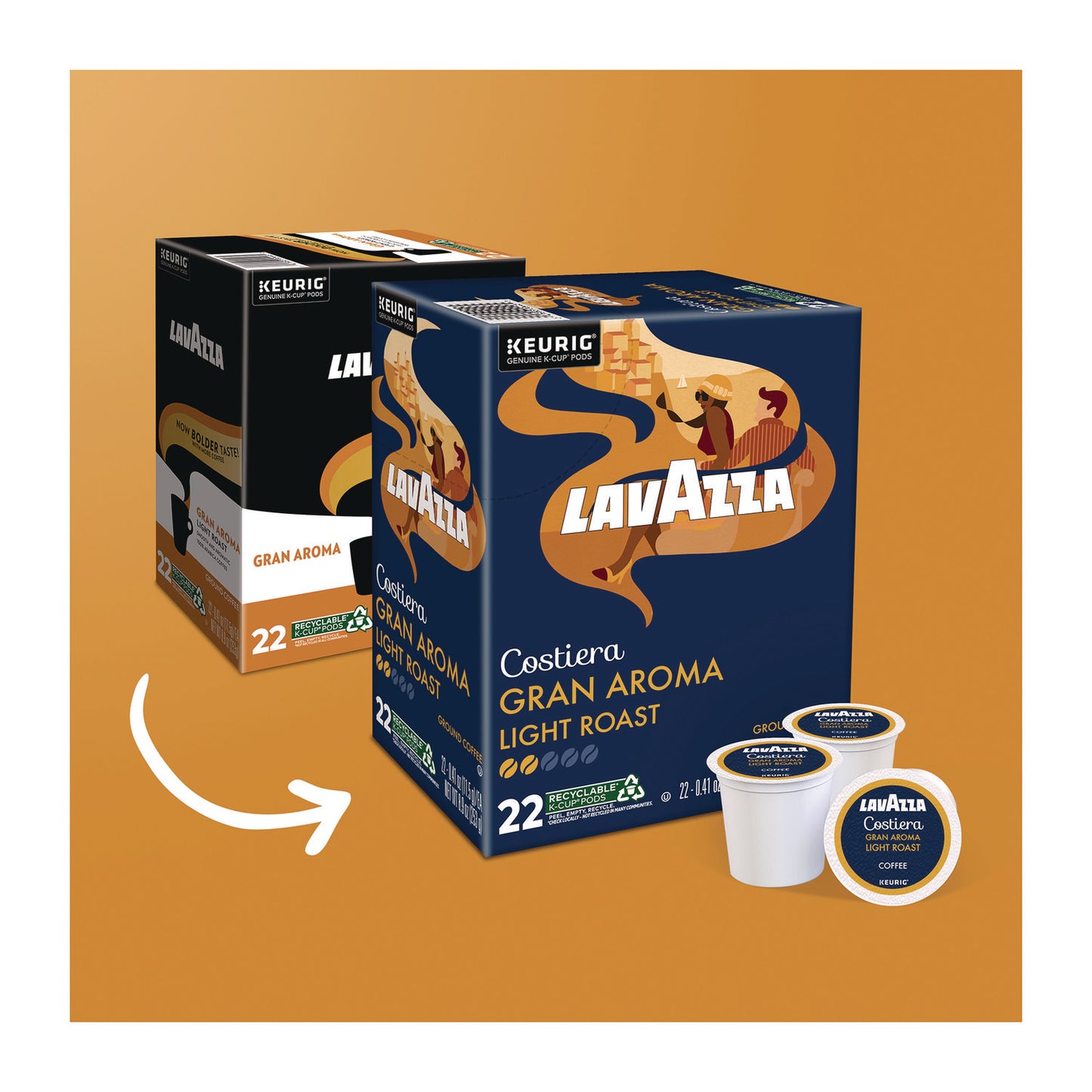Lavazza Gran Aroma Coffee K-Cups, 22/Box (LAV6002)