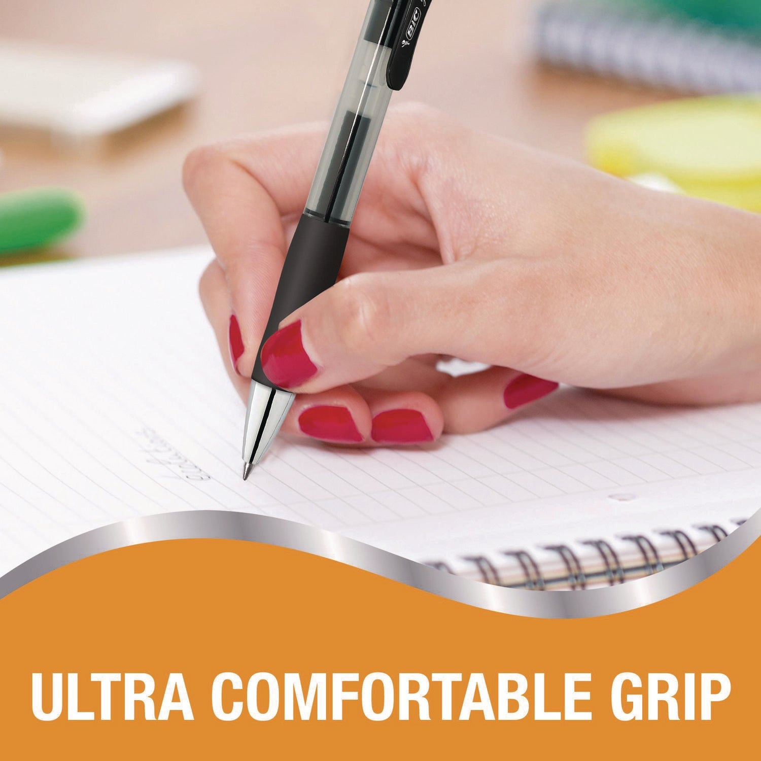 bic-r-gel-ocity-pro-gel-pen-retractable-medium-0-7-mm-black-ink-translucent-black-black-barrel-4-pack-bicrpglp4blk_5