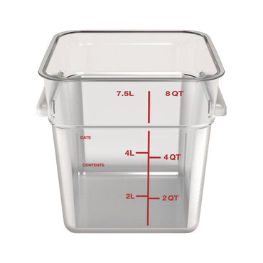 carlisle-squares-polycarbonate-food-storage-container-8-qt-8-75-x-8-75-x-9-clear-plastic-cfs1195307_2