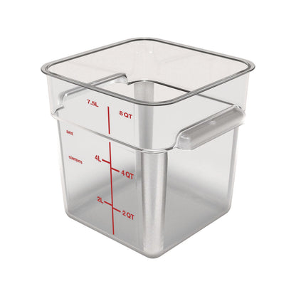 carlisle-squares-polycarbonate-food-storage-container-8-qt-8-75-x-8-75-x-9-clear-plastic-cfs1195307_1