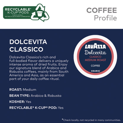 Lavazza Classico Coffee K-Cups, 22/Box (LAV6001)