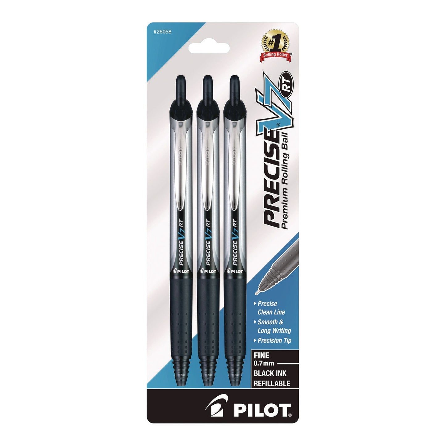 pilot-r-precise-v7rt-rollerball-pen-retractable-fine-0-7-mm-black-ink-black-barrel-3-pack-pil26058_1