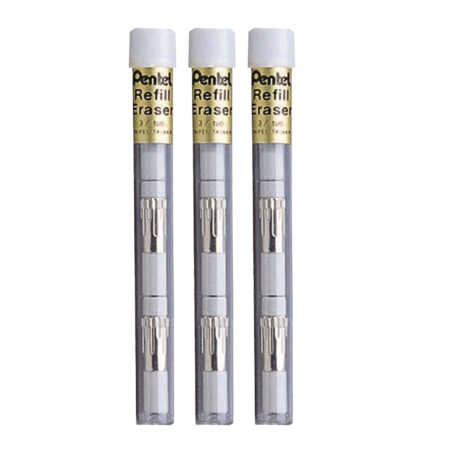 pentel-r-eraser-refills-for-sharp-kerry-energize-x-wow-pencil-gizmo-cushi-hot-shots-technica-x-white-4-tube-3-tubes-pack-penz21bp3k6_3