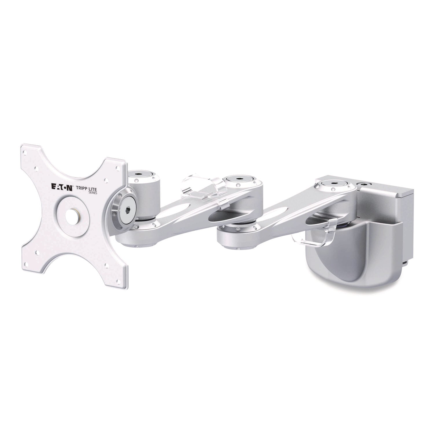tripp-lite-by-eaton-dual-extension-monitor-mount-for-slat-wall-system-for-32-tvs-4-9w-x-4-7d-x-20-5h-silver-supports-22-lb-trpdmsw1332ltaa_1