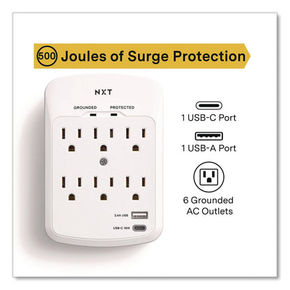 nxt-technologies-6-outlet-plus-usb-outlet-surge-protector-6-ac-outlets-2-usb-outlets-900-j-white-nxtnx61427_2