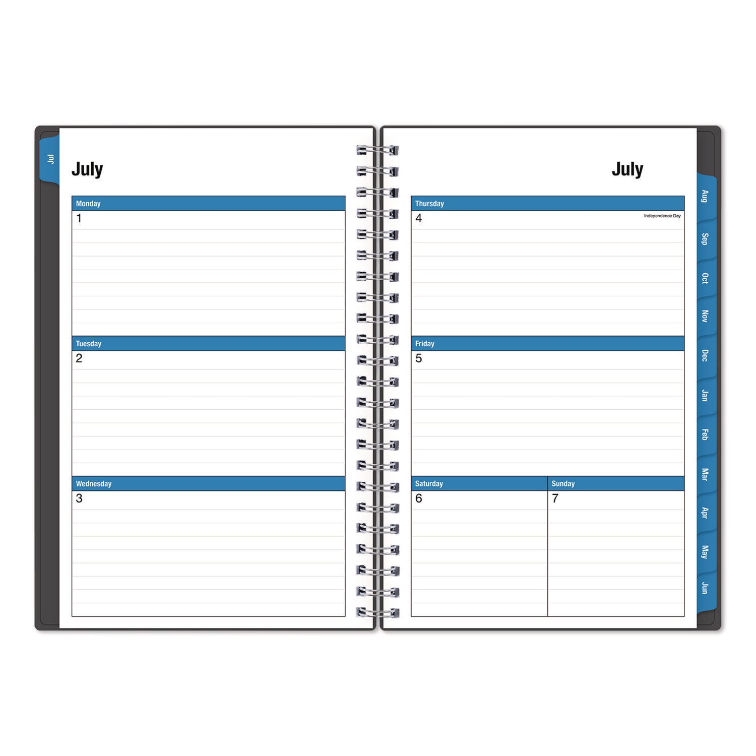 blue-sky-r-collegiate-academic-year-weekly-monthly-planner-8-x-5-charcoal-gray-cover-12-month-july-2024-to-june-2025-bls100139a25_2