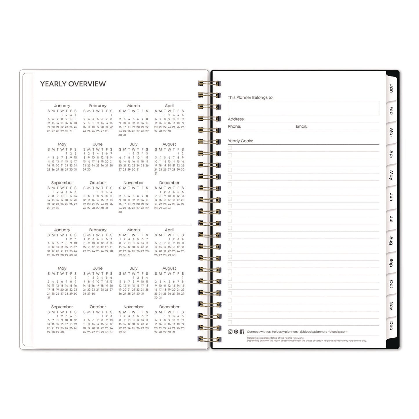 blue-sky-r-nevaeh-weekly-monthly-planner-wildflowers-artwork-8-x-5-multicolor-black-cover-12-month-jan-to-dec-2025-bls14394625_4