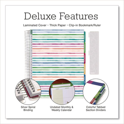 global-printed-products-deluxe-teachers-academic-planner-weekly-monthly-seven-class-period-per-two-page-spread-11-x-8-5-multicolor-rainbow-cover-gpudtp0001u22s_2
