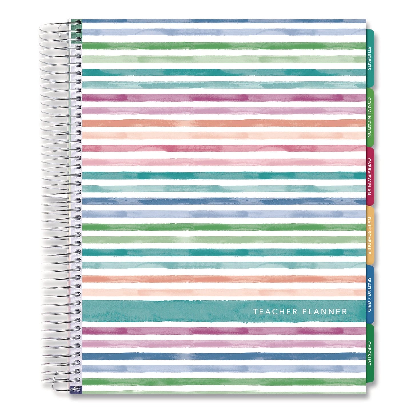 global-printed-products-deluxe-teachers-academic-planner-weekly-monthly-seven-class-period-per-two-page-spread-11-x-8-5-multicolor-rainbow-cover-gpudtp0001u22s_1