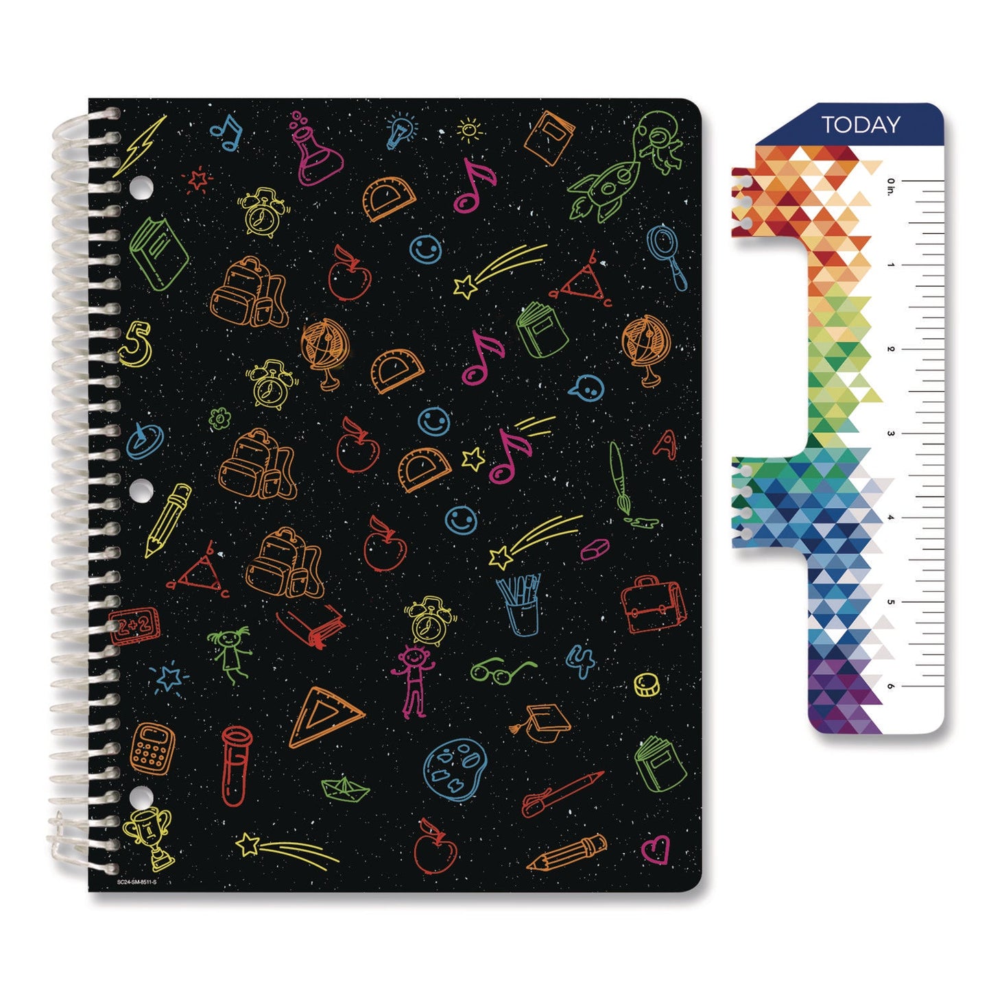 global-printed-products-chalkboard-doodles-weekly-monthly-student-planner-academic-artwork-11-x-8-5-multicolor-cover-11-month-aug-2024-june-2025-gpusc24sm8511s_2